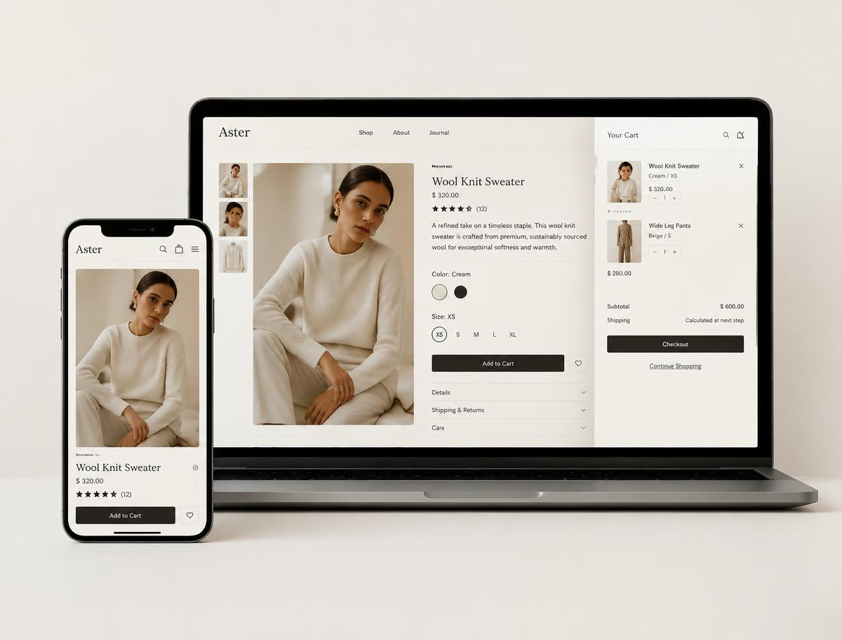 Ecommerce Experience interface preview