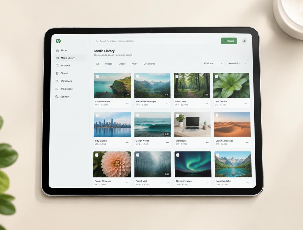 AI-Powered Media Platform interface preview
